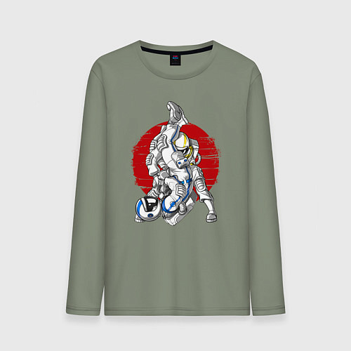 Мужской лонгслив Боевые искусства космонавтов / Авокадо – фото 1