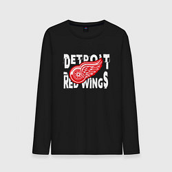 Лонгслив хлопковый мужской Детройт Ред Уингз Detroit Red Wings, цвет: черный