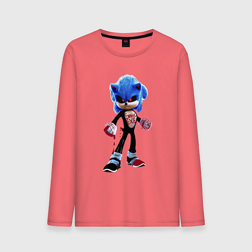 Мужской лонгслив Sonic eXe / Коралловый – фото 1