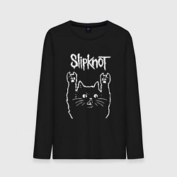 Мужской лонгслив Slipknot, Слипкнот Рок кот