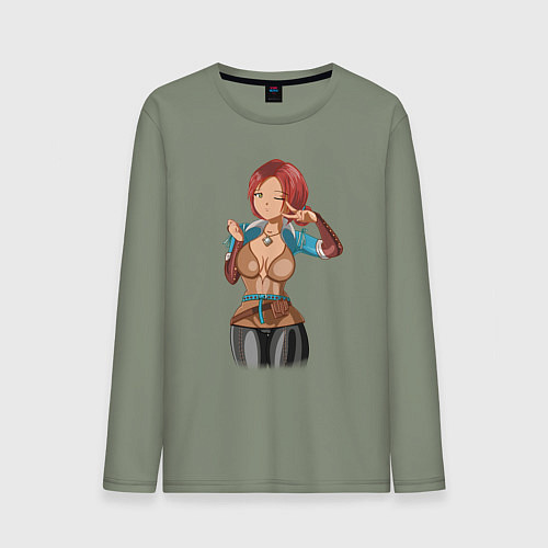 Мужской лонгслив Triss Merigold by sexygirlsdraw / Авокадо – фото 1