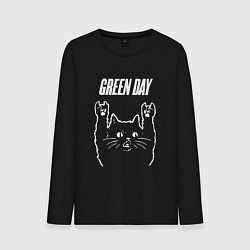 Мужской лонгслив Green Day Рок кот