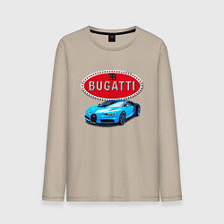 Лонгслив хлопковый мужской Bugatti - motorsport, цвет: миндальный