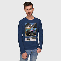 Лонгслив хлопковый мужской FORZA HORIZON 5 BRONCO, цвет: тёмно-синий — фото 2