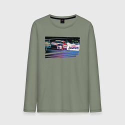 Лонгслив хлопковый мужской Grid Legends Грид легенды, цвет: авокадо