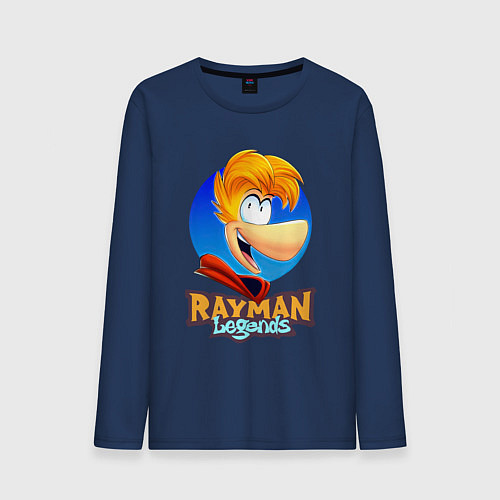 Мужской лонгслив Веселый Rayman / Тёмно-синий – фото 1