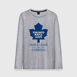 Лонгслив хлопковый мужской Toronto Maple Leafs are coming Торонто Мейпл Лифс, цвет: меланж