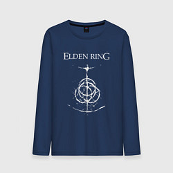 Лонгслив хлопковый мужской Elden ring лого, цвет: тёмно-синий