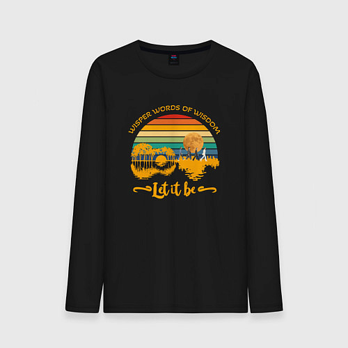 Мужской лонгслив Let it be The Beatles / Черный – фото 1