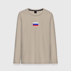 Мужской лонгслив ФЛАГ РОССИИ МИНИМАЛИЗМ