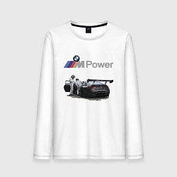 Лонгслив хлопковый мужской BMW Motorsport M Power Racing Team, цвет: белый