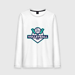 Лонгслив хлопковый мужской Volleyball - Club, цвет: белый