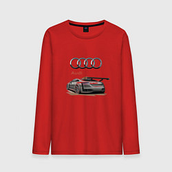 Лонгслив хлопковый мужской Audi Racing team, цвет: красный