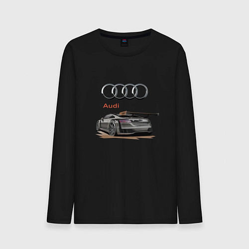 Мужской лонгслив Audi Racing team / Черный – фото 1
