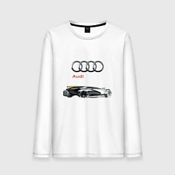 Лонгслив хлопковый мужской Audi Concept Sketch, цвет: белый