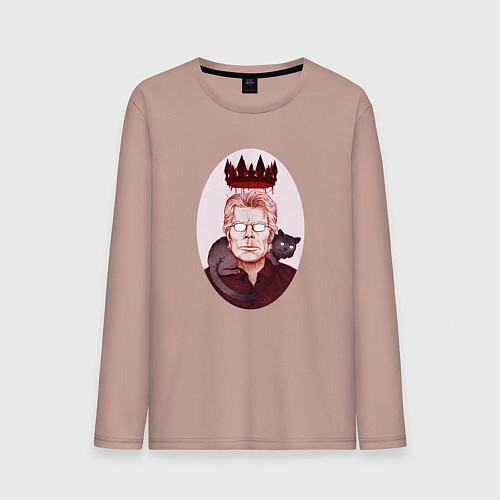 Мужской лонгслив Король ужасов СТИВЕН КИНГ / Пыльно-розовый – фото 1