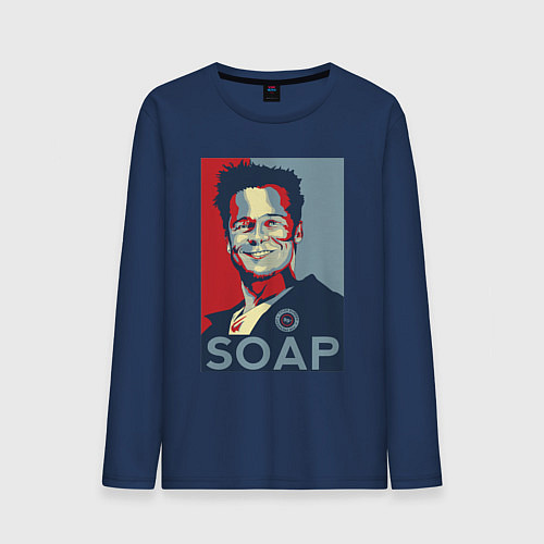 Мужской лонгслив Soаp club / Тёмно-синий – фото 1