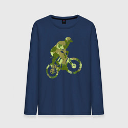 Лонгслив хлопковый мужской BMX Camouflage Retro, цвет: тёмно-синий