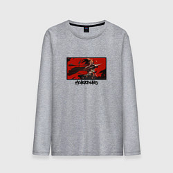 Лонгслив хлопковый мужской Танец Хяккимару, цвет: меланж