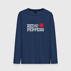 Лонгслив хлопковый мужской RHCP Logo Red Hot Chili Peppers, цвет: тёмно-синий