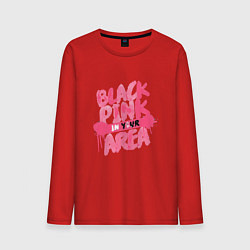 Лонгслив хлопковый мужской Блэкпинк новый, цвет: красный