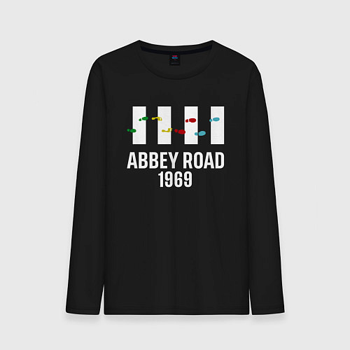 Мужской лонгслив THE BEATLES ABBEY ROAD / Черный – фото 1