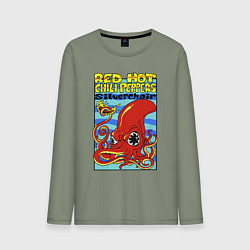 Лонгслив хлопковый мужской Red peppers, цвет: авокадо
