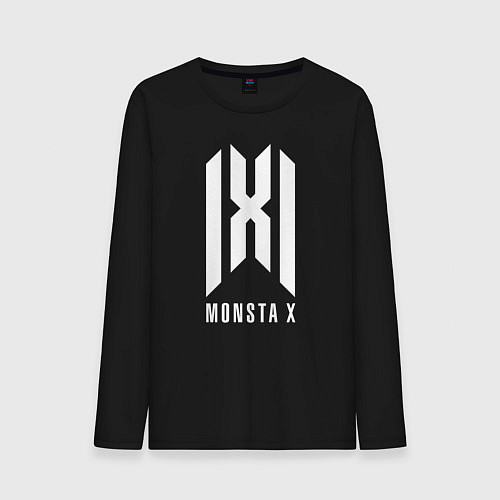 Мужской лонгслив Monsta x logo / Черный – фото 1