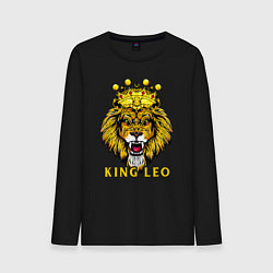 Лонгслив хлопковый мужской KING LEO Король Лев, цвет: черный
