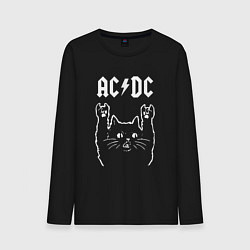 Мужской лонгслив ACDC РОК КОТ