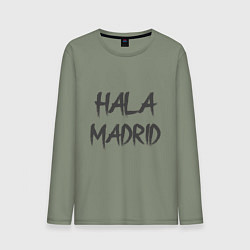 Лонгслив хлопковый мужской Hala - Madrid, цвет: авокадо