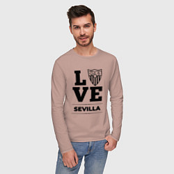 Лонгслив хлопковый мужской Sevilla Love Классика, цвет: пыльно-розовый — фото 2