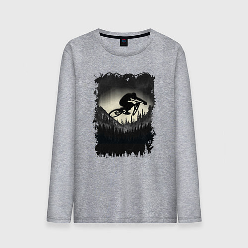 Мужской лонгслив Downhill mtb rider / Меланж – фото 1