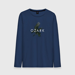 Лонгслив хлопковый мужской Logo Ozark, цвет: тёмно-синий