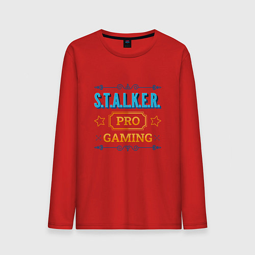 Мужской лонгслив S T A L K E R PRO Gaming / Красный – фото 1