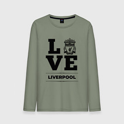 Лонгслив хлопковый мужской Liverpool Love Классика, цвет: авокадо