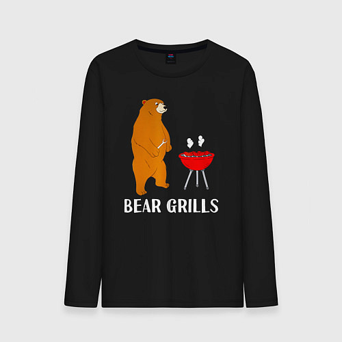 Мужской лонгслив Bear Grills Беар Гриллс / Черный – фото 1