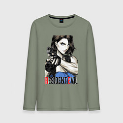 Лонгслив хлопковый мужской Jill RE3, цвет: авокадо