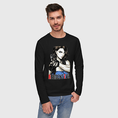 Мужской лонгслив Jill RE3 / Черный – фото 3