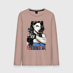 Лонгслив хлопковый мужской Jill RE3, цвет: пыльно-розовый