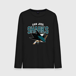 Лонгслив хлопковый мужской SAN JOSE SHARKS NHL, цвет: черный