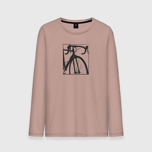 Мужской лонгслив Ride bikes / Пыльно-розовый – фото 1