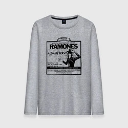 Лонгслив хлопковый мужской Live at the Palladium, NY - Ramones, цвет: меланж