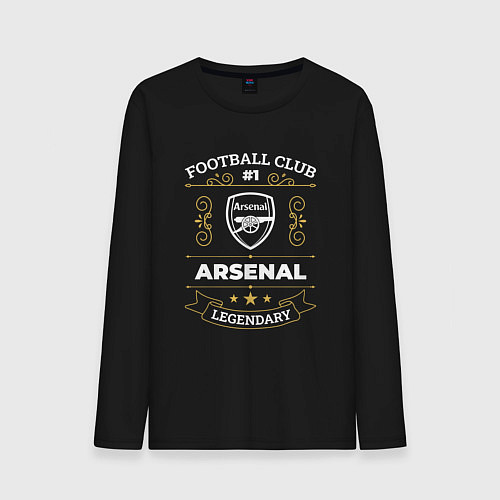 Мужской лонгслив Arsenal: Football Club Number 1 / Черный – фото 1