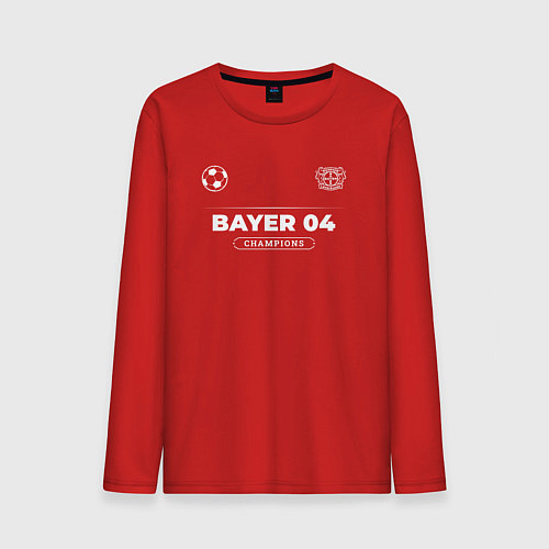 Мужской лонгслив Bayer 04 Форма Чемпионов / Красный – фото 1