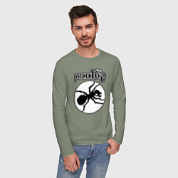 Лонгслив хлопковый мужской The prodigy ant, цвет: авокадо — фото 2