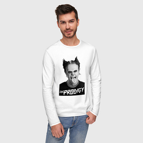 Мужской лонгслив The Prodigy - firestarter / Белый – фото 3