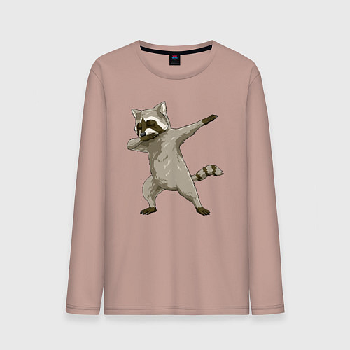 Мужской лонгслив Даб енот / Пыльно-розовый – фото 1