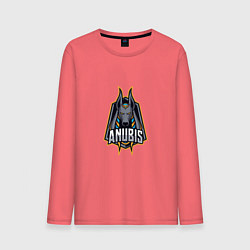 Лонгслив хлопковый мужской God Anubis, цвет: коралловый