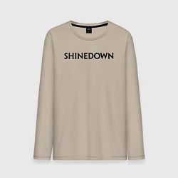 Лонгслив хлопковый мужской Shinedown лого, цвет: миндальный